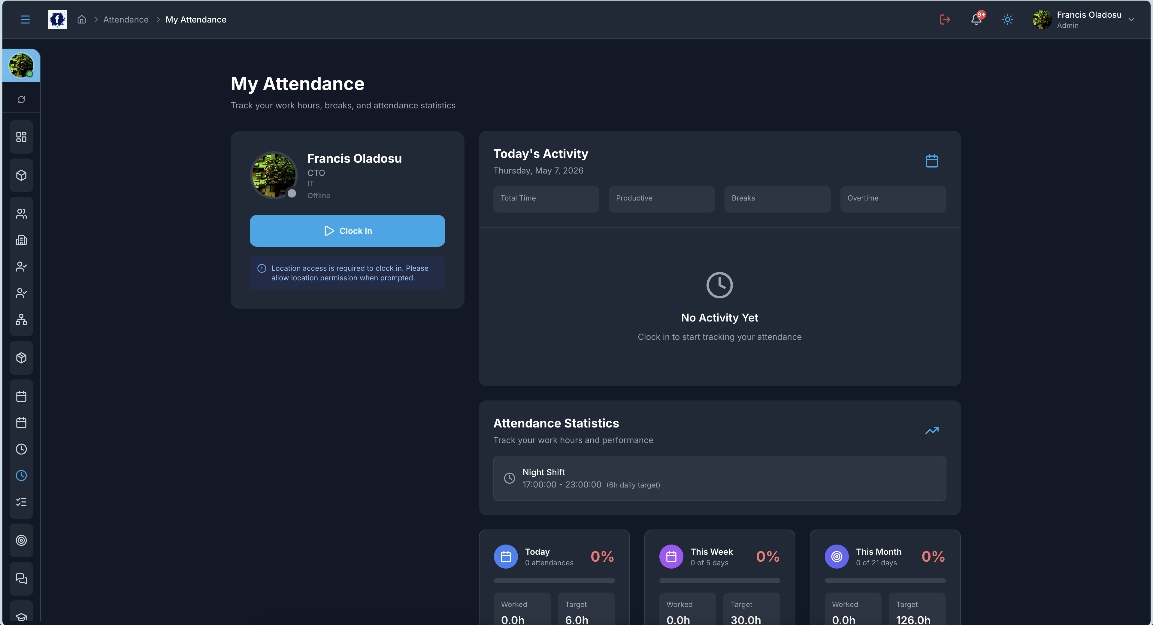 Attendance Tracking