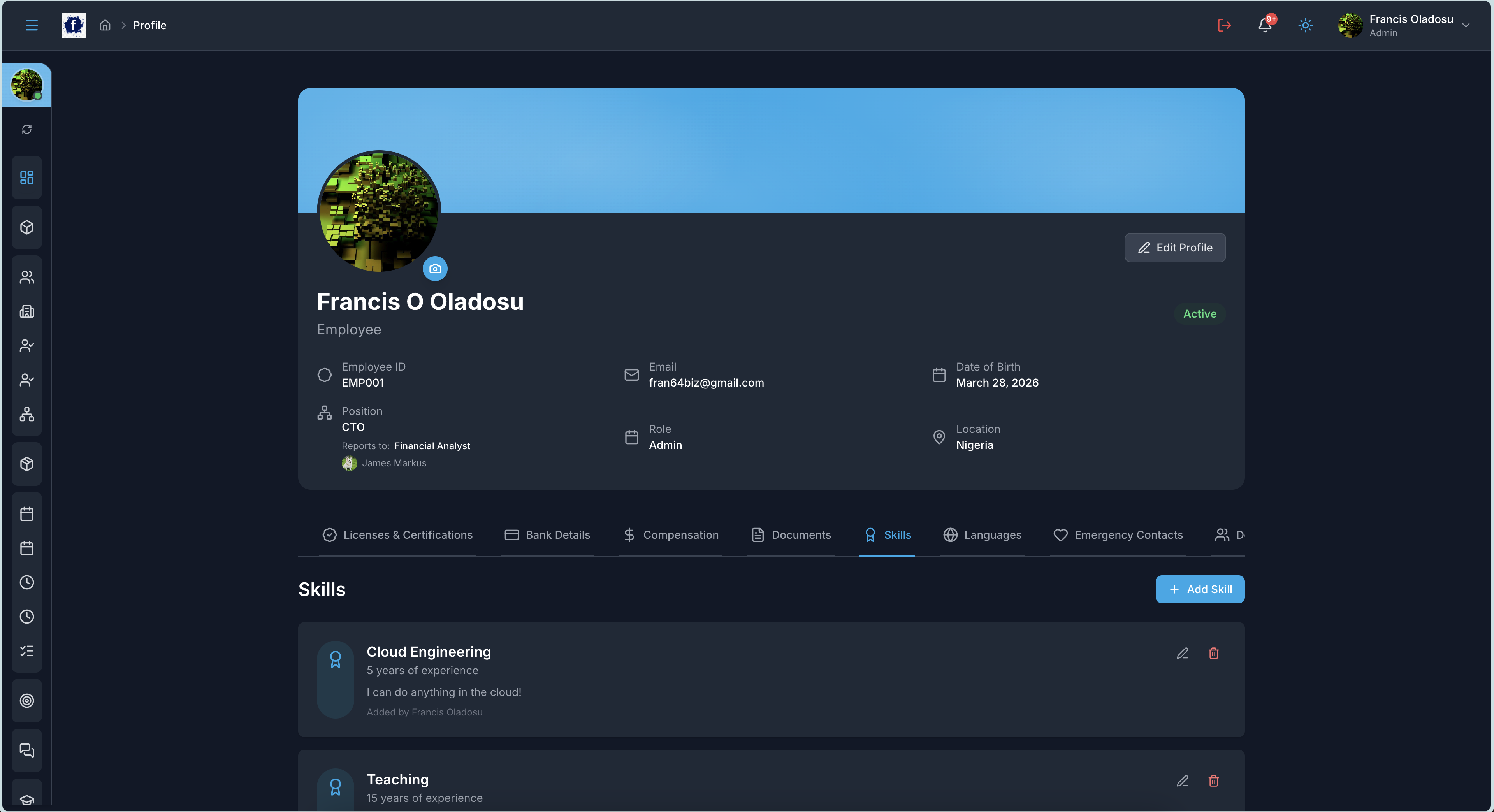 Employee Profile